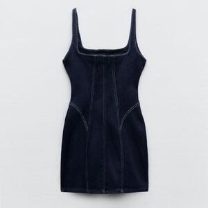 Zara denim mini dress